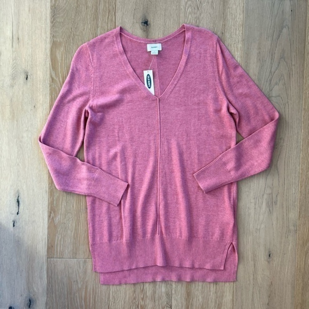 Old Navy Light Weight Knit Tunic Sweater in Pink Women’s Size Medium NWT